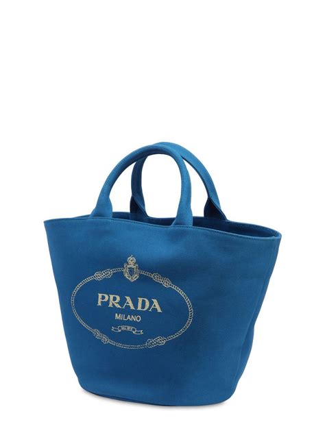 prada printed cotton canvas tote